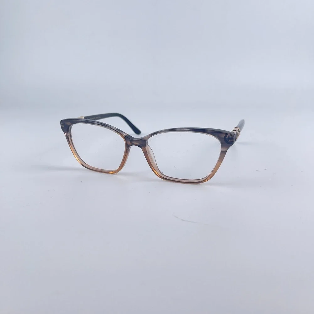 Badgley Mischka Women's Eyeglasses Frame Brown Cat Eye Full Rim 52-15-135 mm